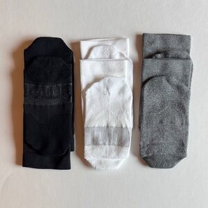 lululemon athletica Black, White, and Gray Socks Set